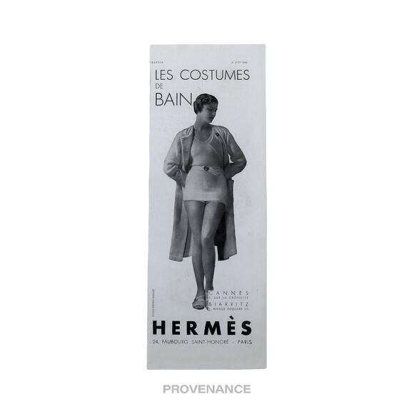 🔴 Hermes Antique Vintage Newsprint Ad - COSTUMES DE BAIN - Picture 3 of 7